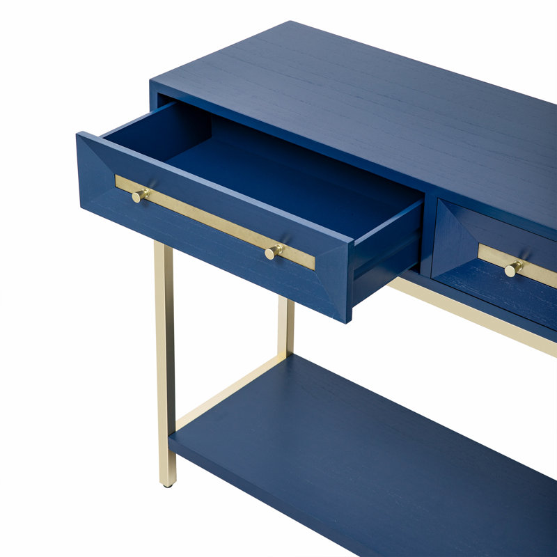Console avec deux tiroirs, Marine