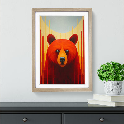 Bear Constructivism No.3 - Framed Print