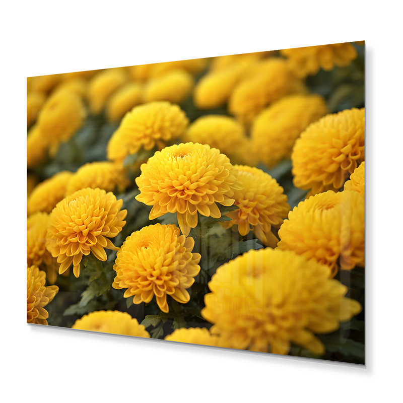 Maman jaune en fleurs I, H 12 po x l 20 po x P 1 po