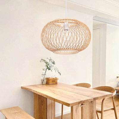 Modern Handmade Woven Bamboo Pendant Light