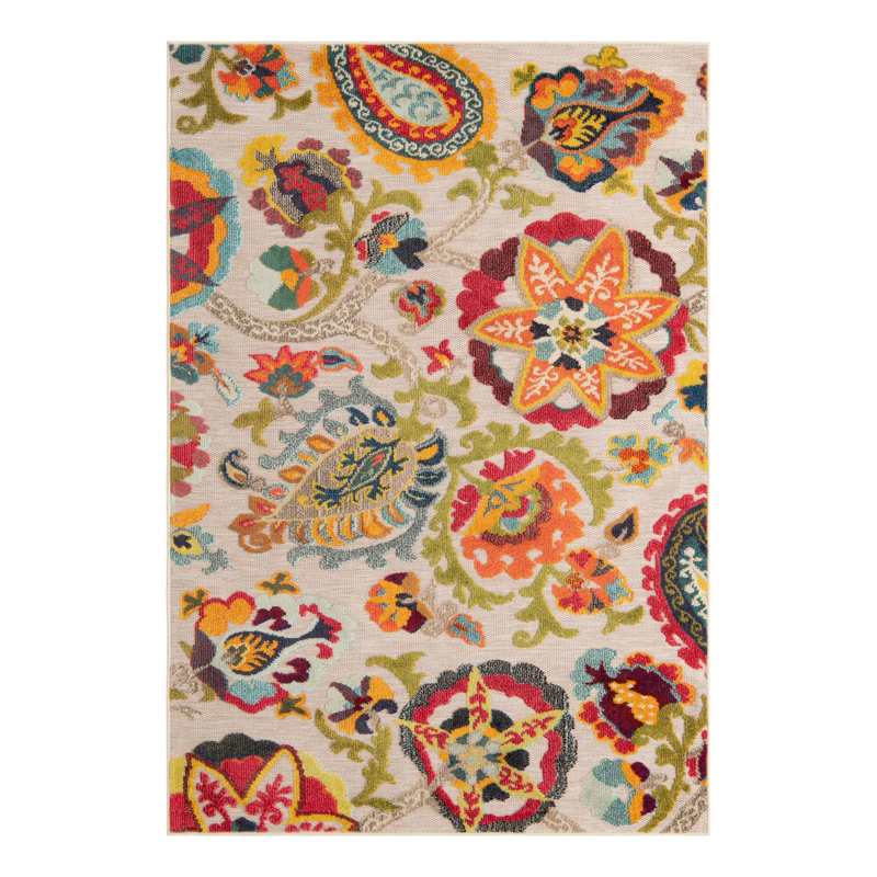 Tapis Bungalow Rose Nahla Caimin, Rectangle 5 pi 1 po x 7 pi 1 po