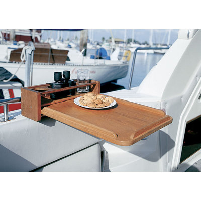 Cristiano Rectangular Teak Solid Wood Yes Outdoor Side Table , 25 " W 17.5 " D