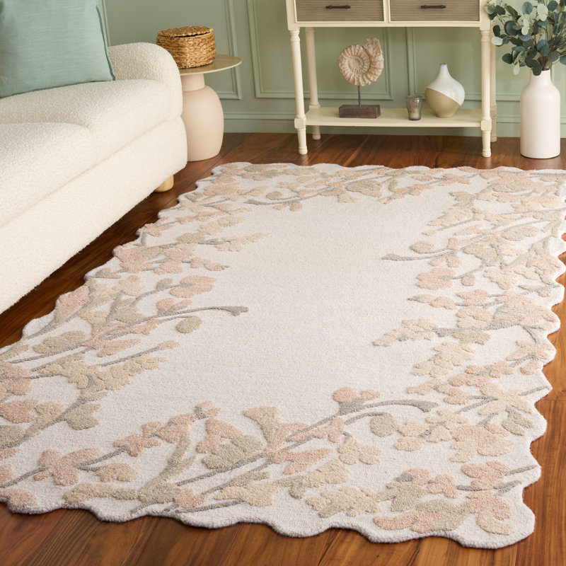 Tapis d'intérieur en laine touffeté à la main Jardin, Rectangle 4pi x 6 pi