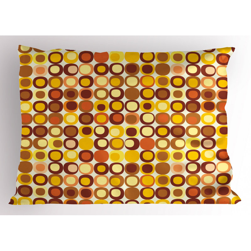 Retro Polyester Polka Dots Sham Set, King