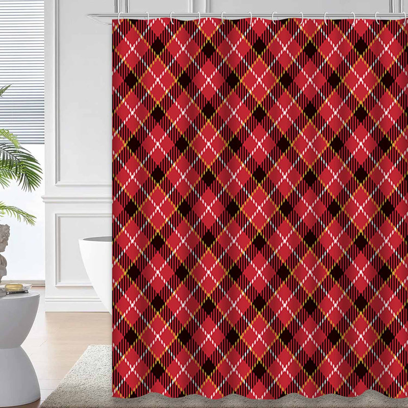 Rideau de douche Tartan, 72" L x 84" W
