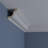 Endurathane Beaded Rope Crown Moulding, 3 1/4"H x 3 3/8"P x 4 5/8"F x 94 1/2"L, (1 1/4" Repeat), Factory Primed