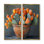 Orange orange, photo monochrome verte de cactus dans un vase - art floral sur toile cactus