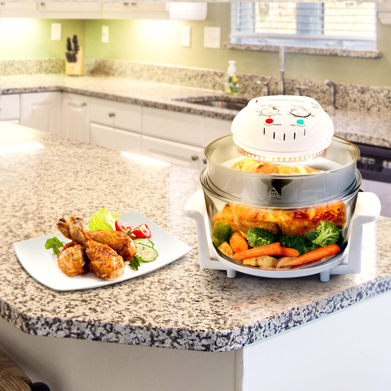 Mega Chef MCAI-850 20 Quarts Halogen Oven Air Fryer, White