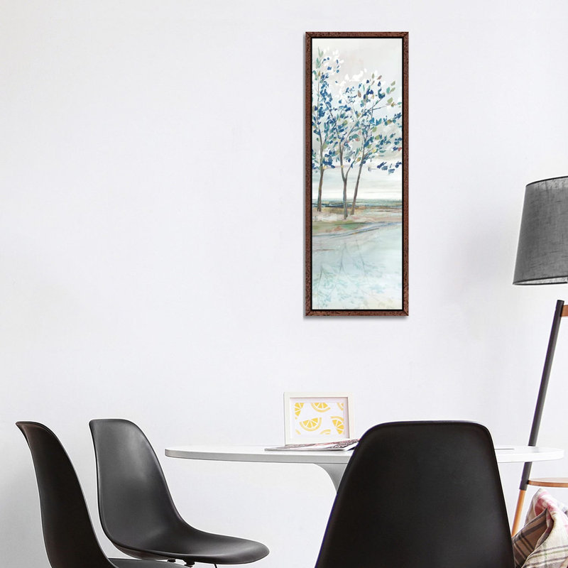 Blue Ridge III by Isabelle Z - Panoramic Print on Canvas, 121.92 cm H x 40.64 cm W, Classic Brown Wood Framed