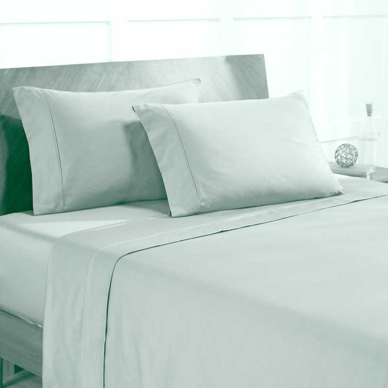 Modern Threads 400 Thread Count 100% Egyptian-Quality Cotton Sheet Set, Ultra Soft, Breathable, Durable, Celery