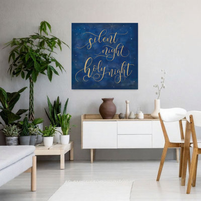 Silent Night Holy Night by Mollie B. - 1 Piece Wrapped Canvas Wall Art