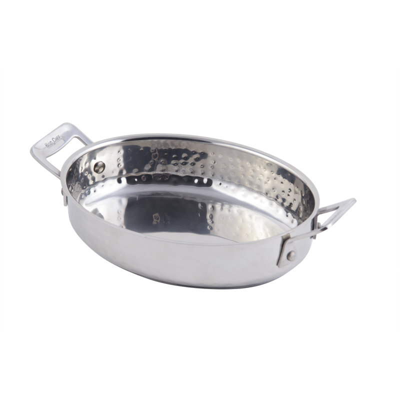 Plat ovale au à gratin en acier inoxydable bon chef 1,19 Cucina