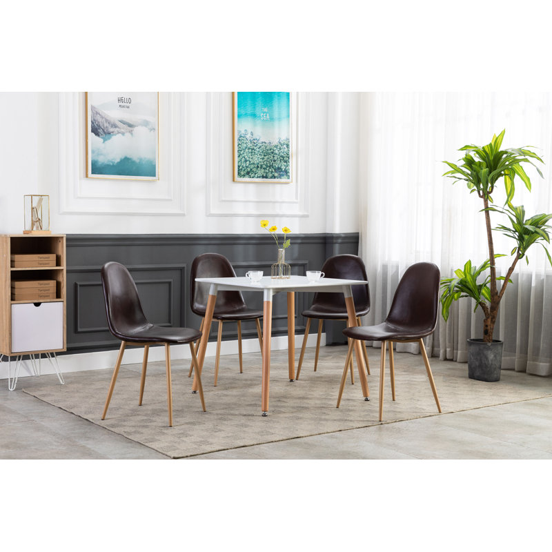 Solid Wood Base Dining Table, 80cm L x 80cm W