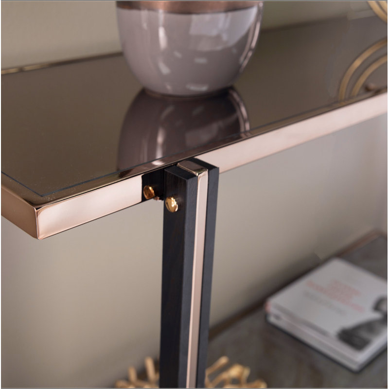Console Thornsett avec plateau en miroir