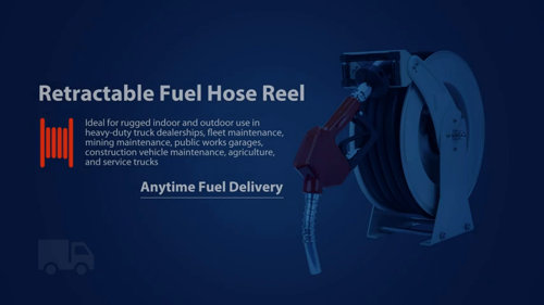 Fuel Hose Reel 1 x 50' Spring Driven Retractable Diesel Hose Reel 300 PSI  Industrial Auto Swivel Hose Reel with Fueling Nozzle - AliExpress