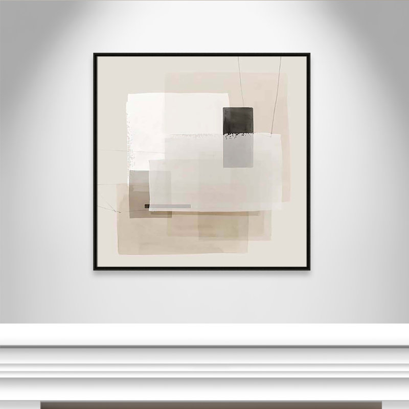 «Mystical Momentum II» par Hazel J, H 37,5 po x l 37,5 po x P 2 po, Cadre flottant espresso