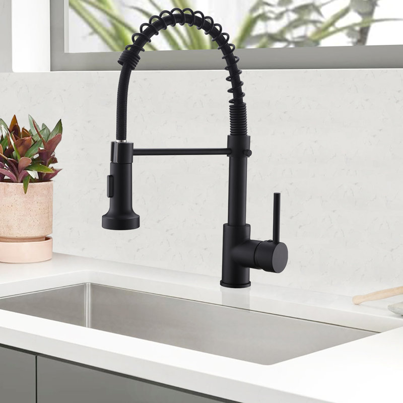 GAWEZA Pull Down Kitchen Faucet, Black