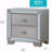 Modern Silver Champagne Bedside Nightstand Table-1414233890