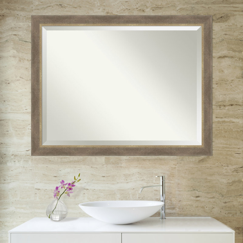 Miroir mural de salle de bain Driftwood, 34,75 po x 44,75 po