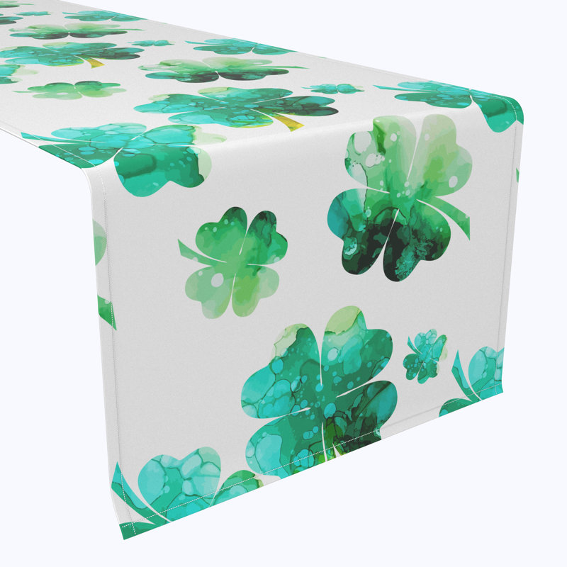 Oakmead Rain Drop Clovers Table Runner, 72" L x 12" W