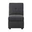 Chaise convertible de 20,68 po de largeur avec siège et rangement, coussin texturé, base en bois