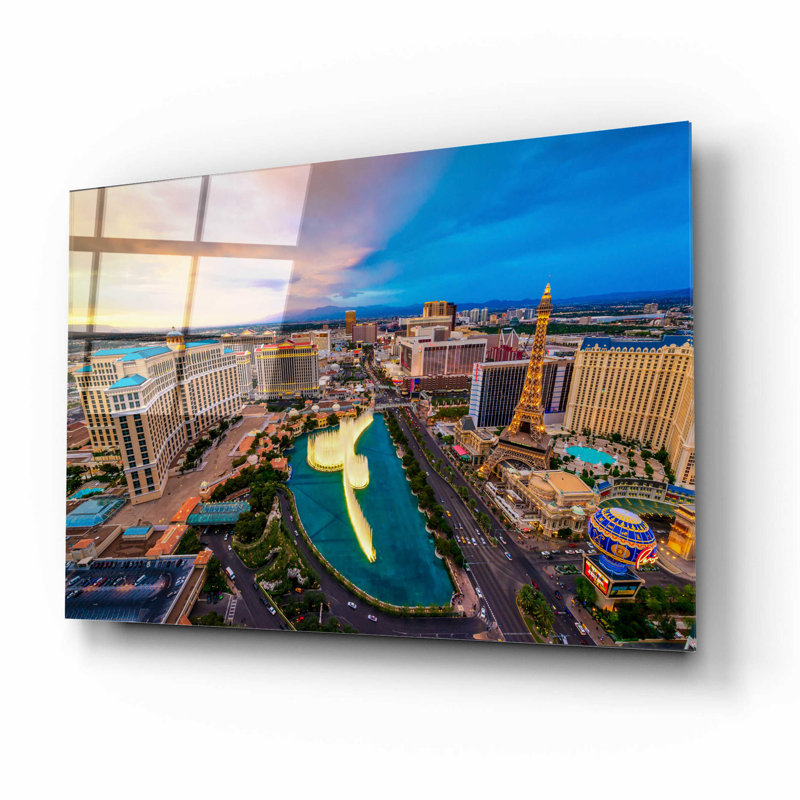 Vue aérienne de Las Vegas par Edin Chavez - impression sans cadre, H 12 po x l 16 po x P 0,13 po