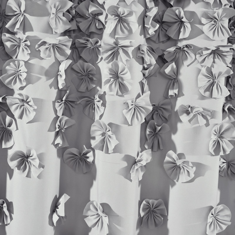 Danielo Polyester Shower Curtain, Light Grey
