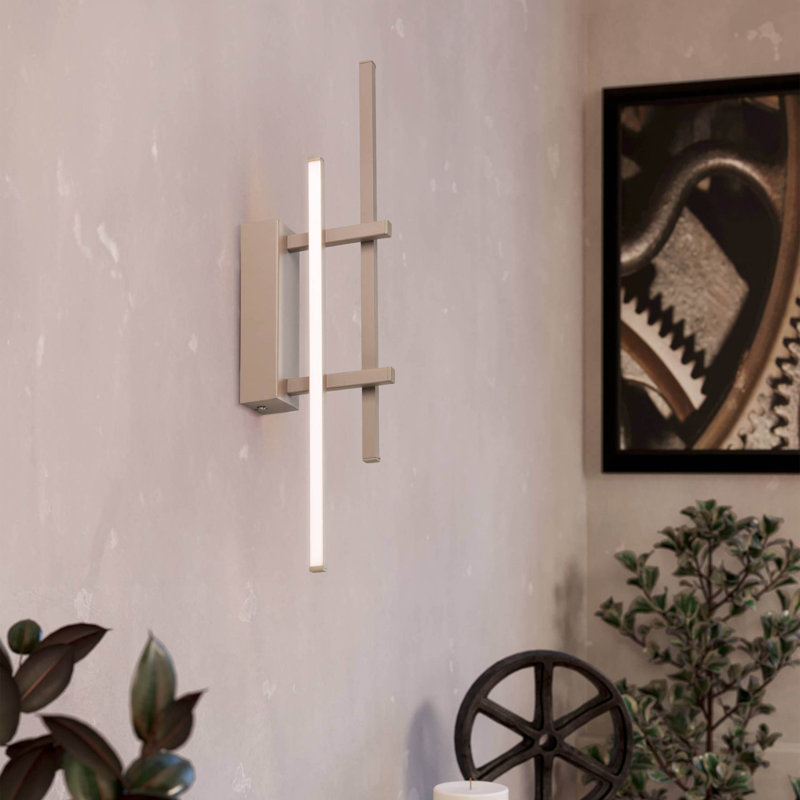Aluminium, Steel LED Flush Mounted Sconce