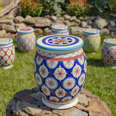 Ilayda Ceramic Accent Stool by Bungalow Rose
