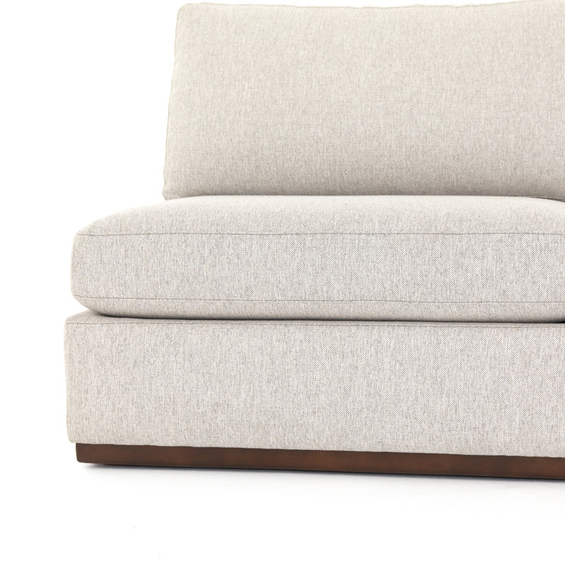 Colt Modular Chaise Sectional, Left Hand Facing, Aldred Silver Polyester Blend