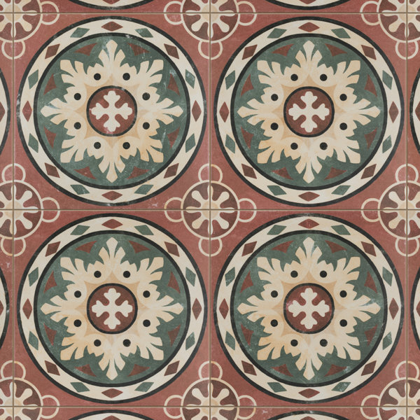 Habana 10" x 10" Porcelain Patterned Wall & Floor Tile