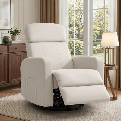 Recliner Chairs for Adults, Power Swivel Rocking Chair for Adults, Glider Recliner with Classified Side Pocket, Rocking Chairs with USB and Type-C Ports