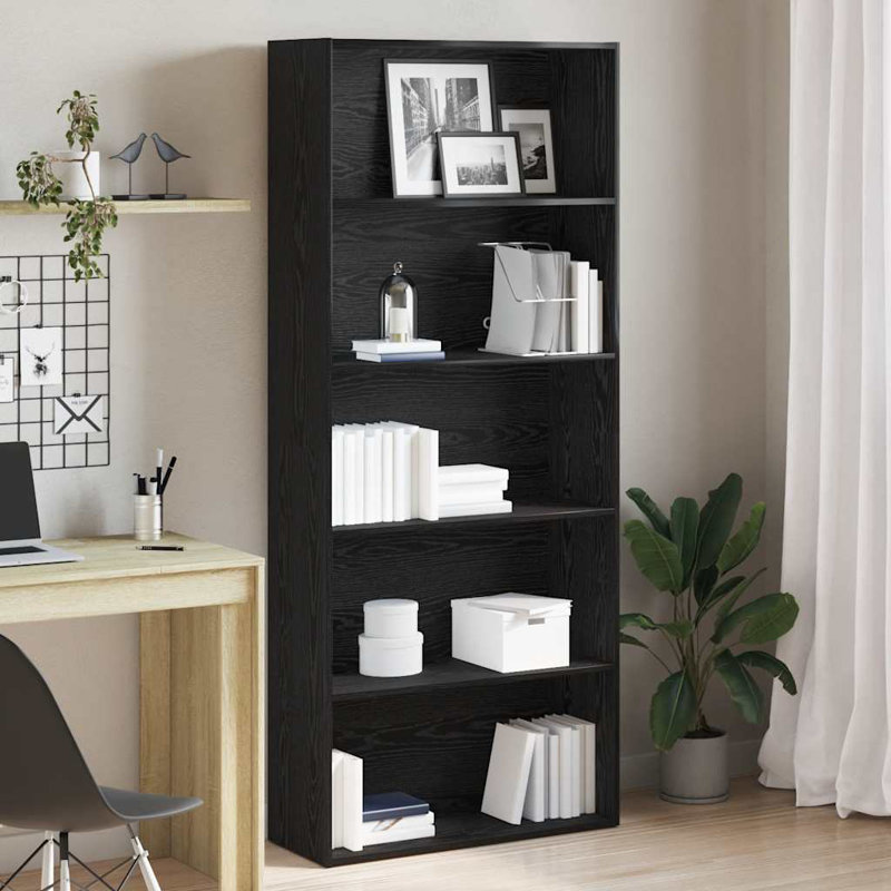 Alhambra Standard Bookcase, (4 Shelves) 143cmH x 36cmW x 30cmD, Concrete Grey