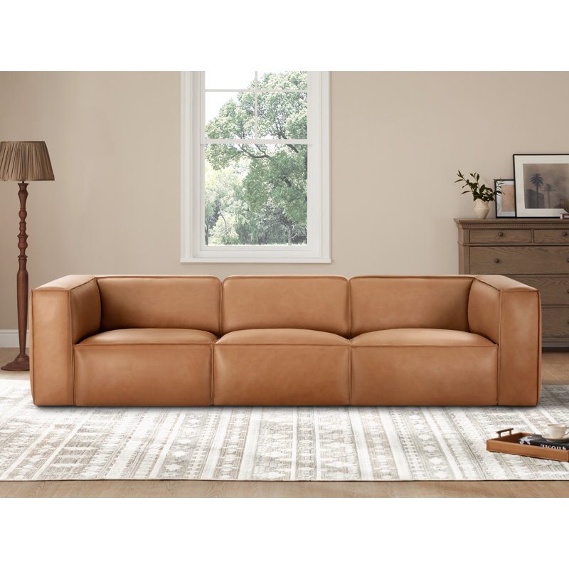 Jaye - Canapé en cuir véritable 3 pièces