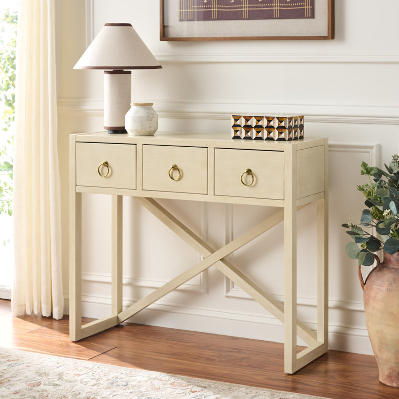 Console 3 tiroirs Sadie, Antique / White