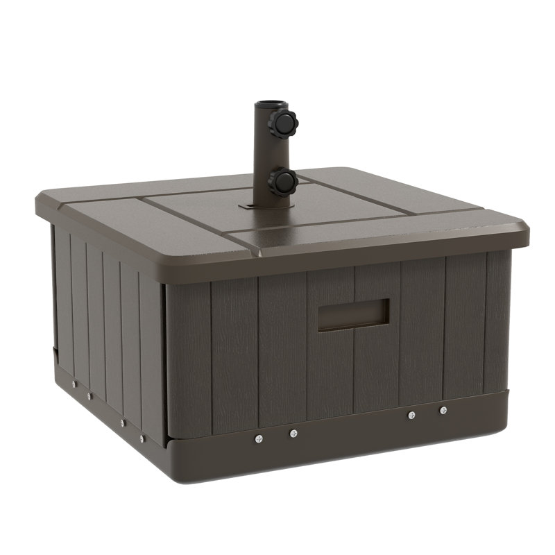 Base de parasol d'extérieur 3 en 1, Brun