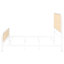 Modern Coastal White Metal Eastern King Bed With Open Cane And Rounded Edges Woven Cane, Ideal For Bedroom Decor-131102107-131102104