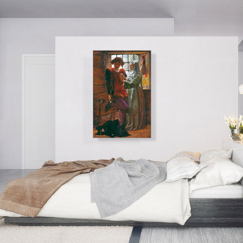 "Claudio and Isabella 1850" par William Holman Hunt, reproduction d'art sur toile tendue, H 40 po x l 26 po x P 1,5 po