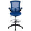 Mid-Back Mesh Ergonomic Drafting Chair with Adjustable Foot Ring and Flip-Up Arms-806635312