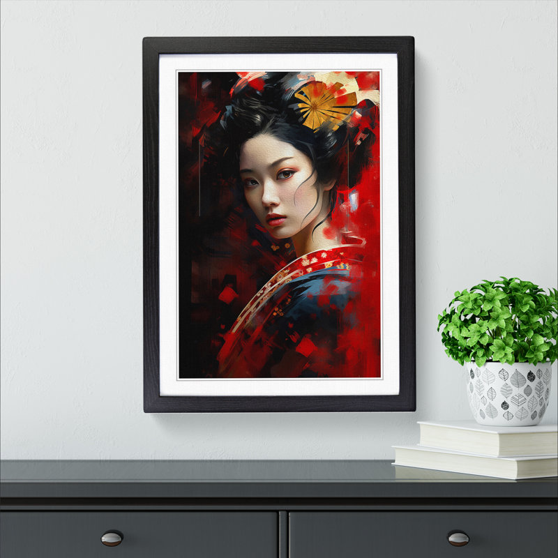 Single Picture Frame Print on Wood, Black Framed, 34cm H x 25cm W
