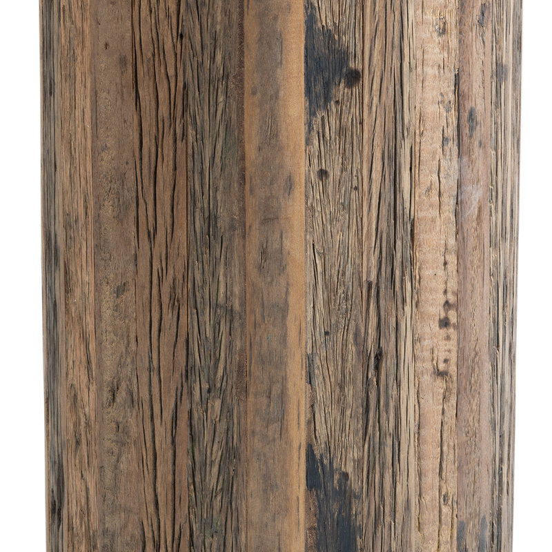 Eli Wood Side Table (Short), 21.5" H x 13.5" W x 13.5" D