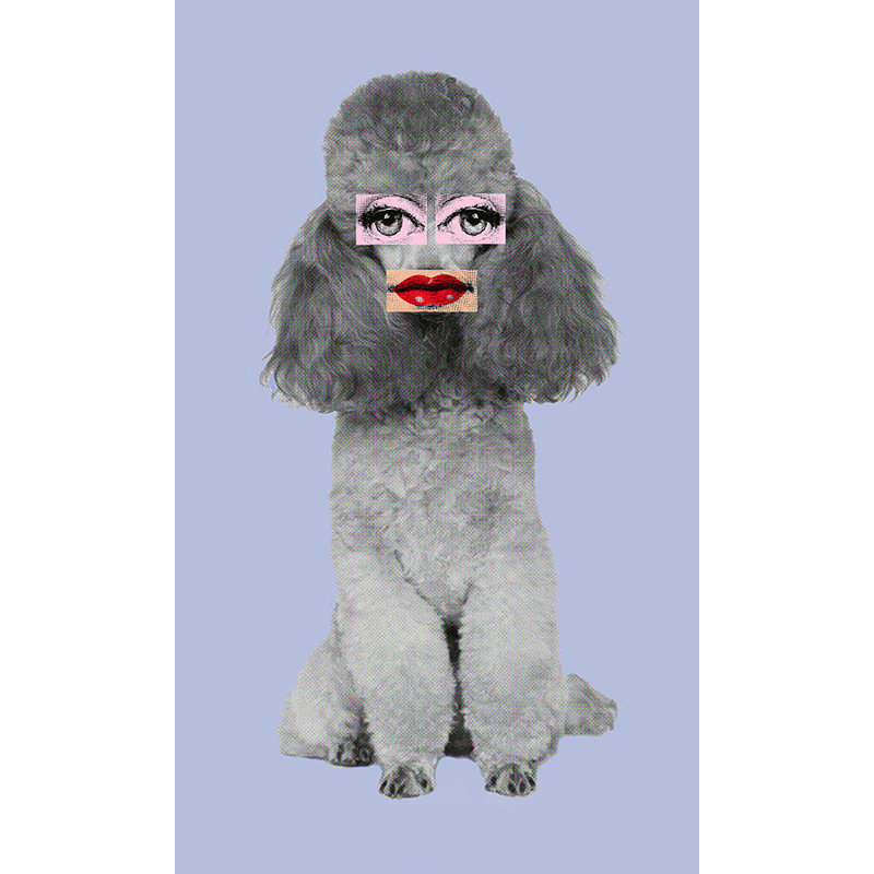 Poodle Lips V Print by Jeffrey Goodman, Image Brush Gel, 41.75" H x 25.75" W