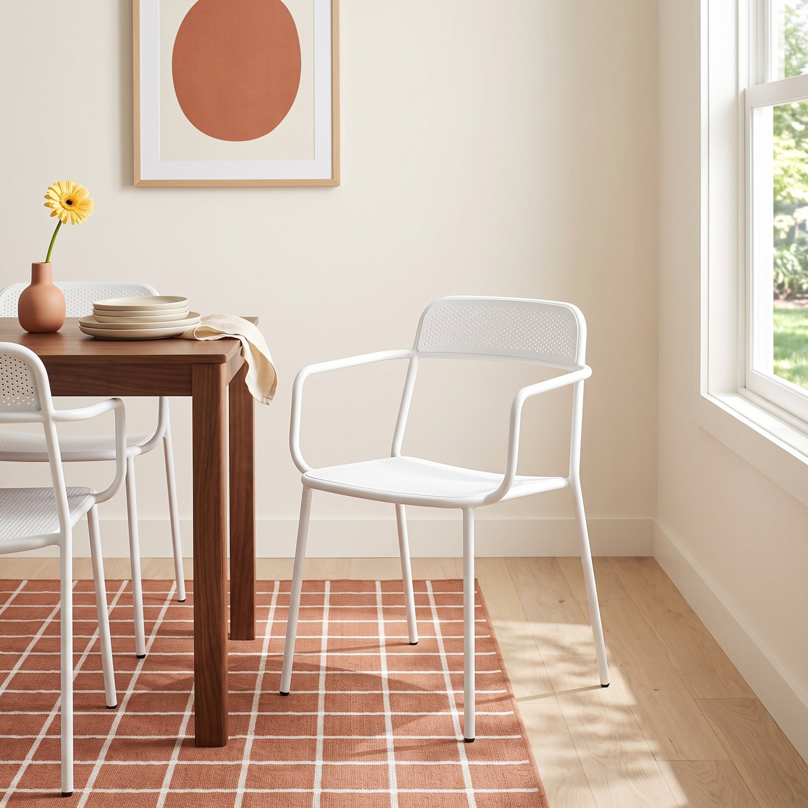 Trim Armchair, White