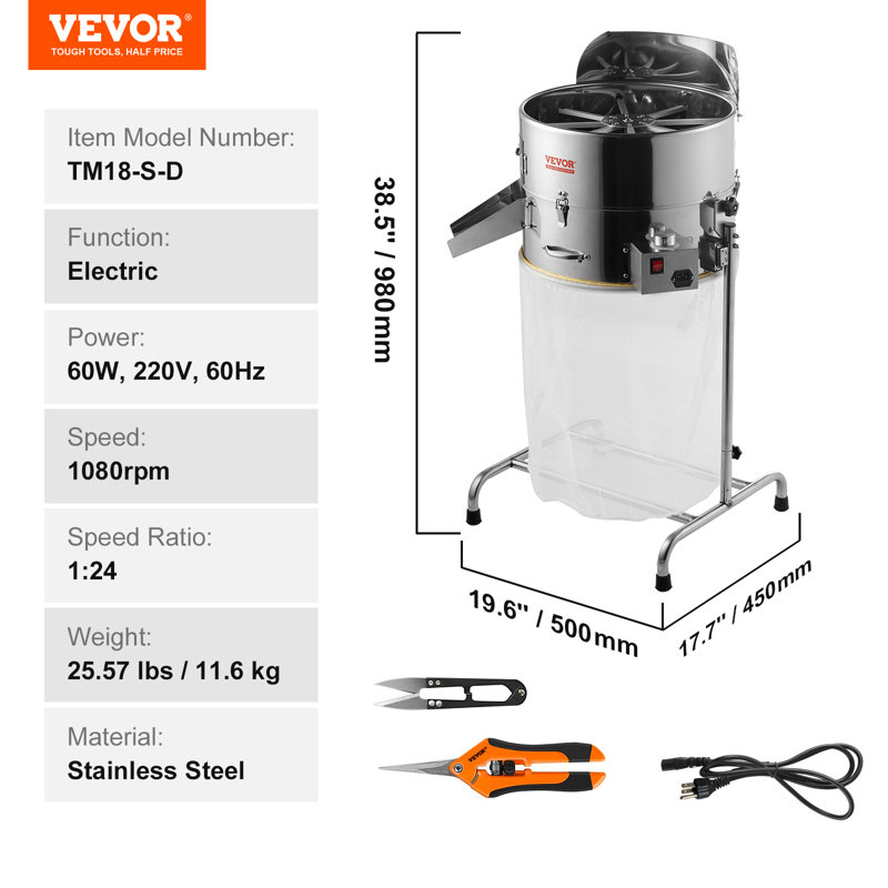 Outils de jardinage 60 watts VEVOR