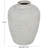 Cream Ceramic Textured Decorative Vase with Linear Pattern-1283067446