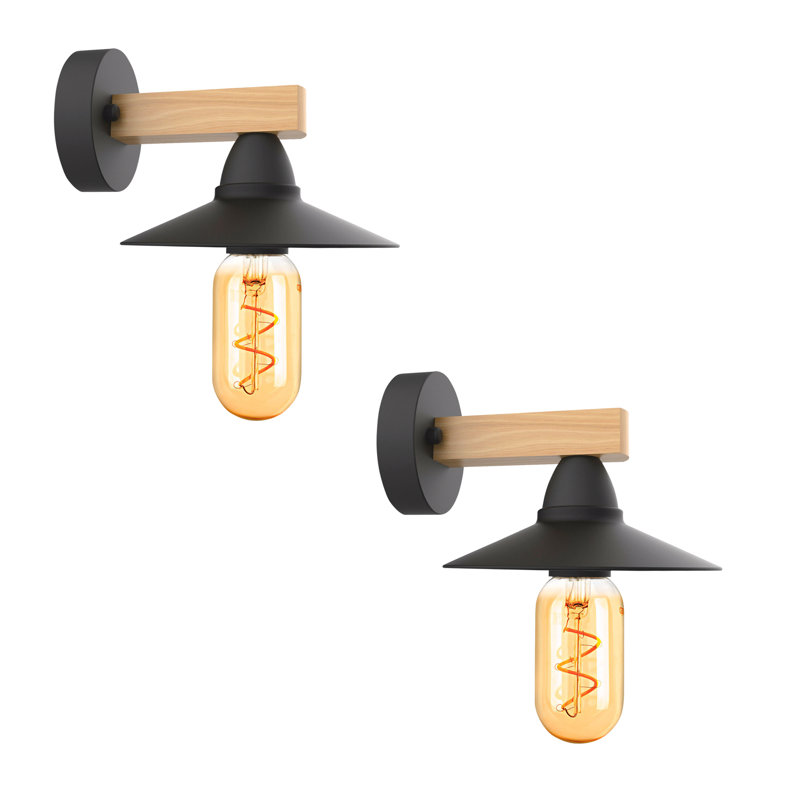 Doegolia Armed Sconce, Black, Yes