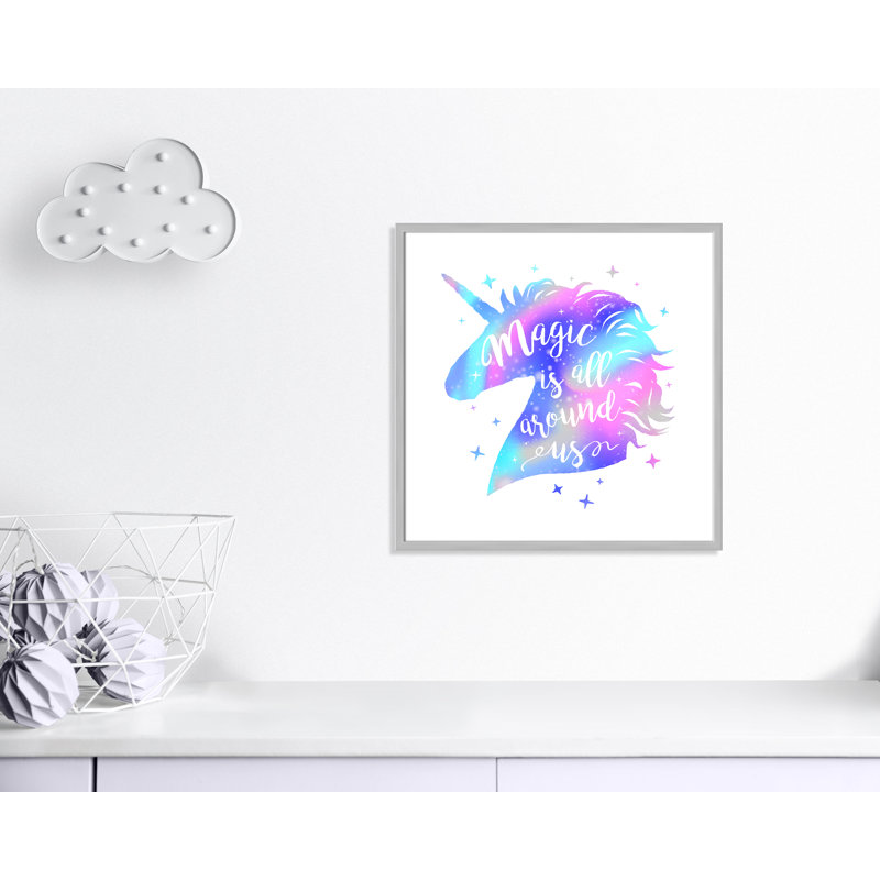 «Magic Is All Around Us», impression sur papier, H 26,5 po x l 26,5 po x P 1,18 po, Encadré de boîte argent