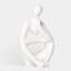 Sculpture moderne homme pensant (blanc cassé)-401618914