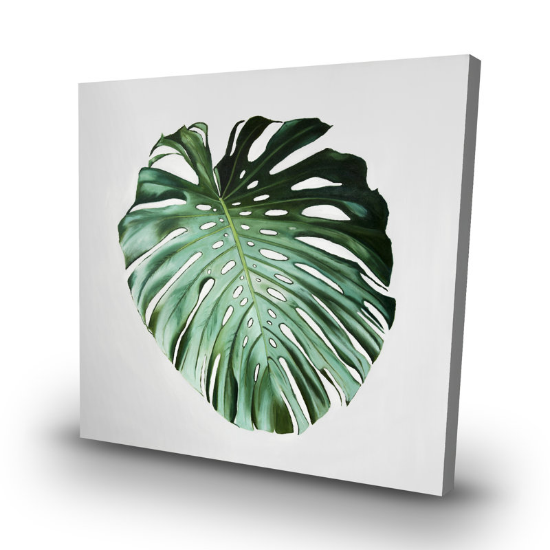 Monstera leaf - 32"x32" art on canvas