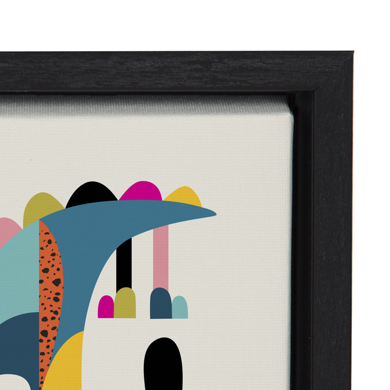 «Crocodile» par Rachel Lee 3 Birdies Studio, reproduction d'art sur toile encadrée, Noir, H 18 po x l 24 po